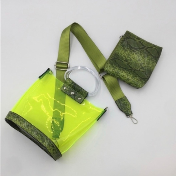 Handbags - ‼️ LAST ONE ‼️ Neon Green Snake Skin Tote